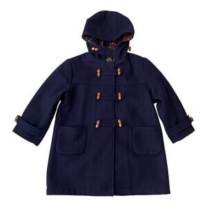 Fieldston Clothes Duffle Coat Boy Size 5 Navy Blue Vintage Hooded Preppy Holiday